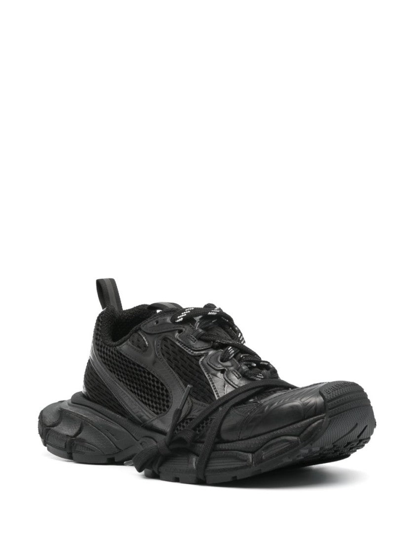Balenciaga Black 3Xl Mesh Panel Reflective Sneakers