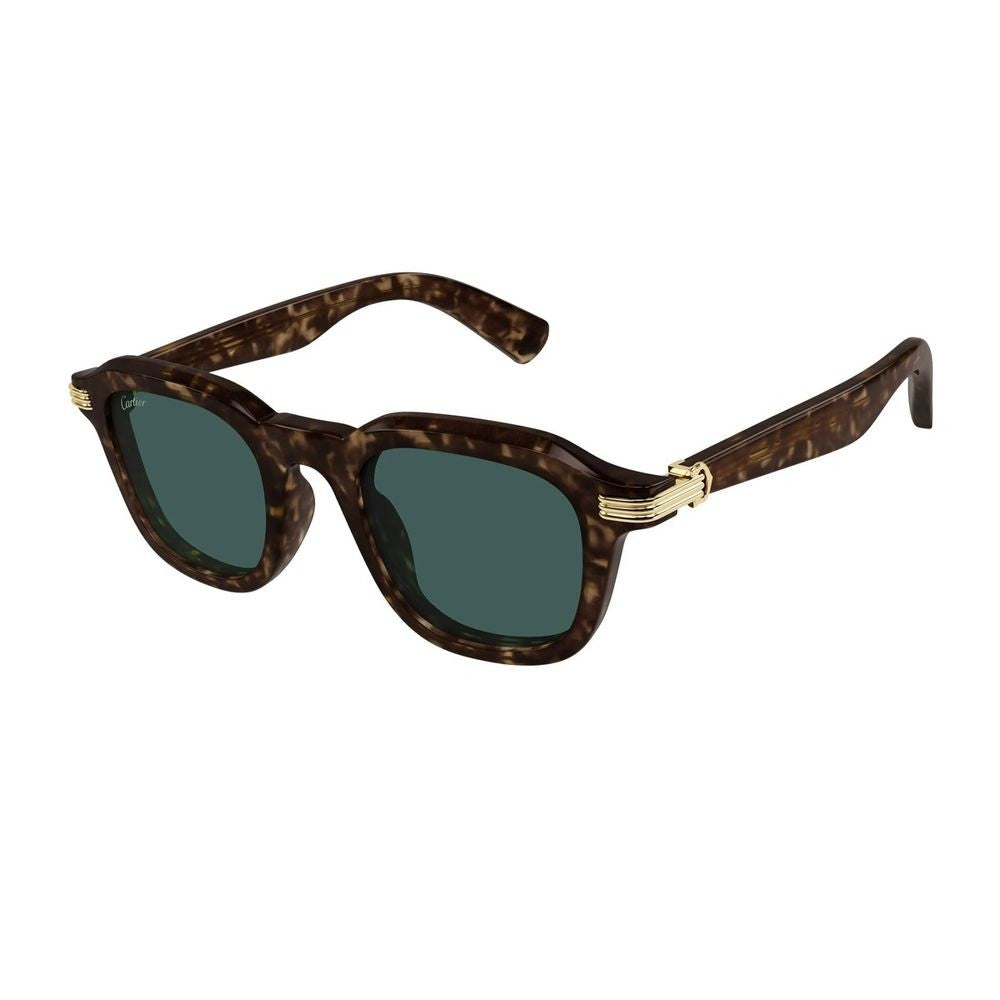 Cartier Ct0536s Première De Havana Acetate Square Sunglasses