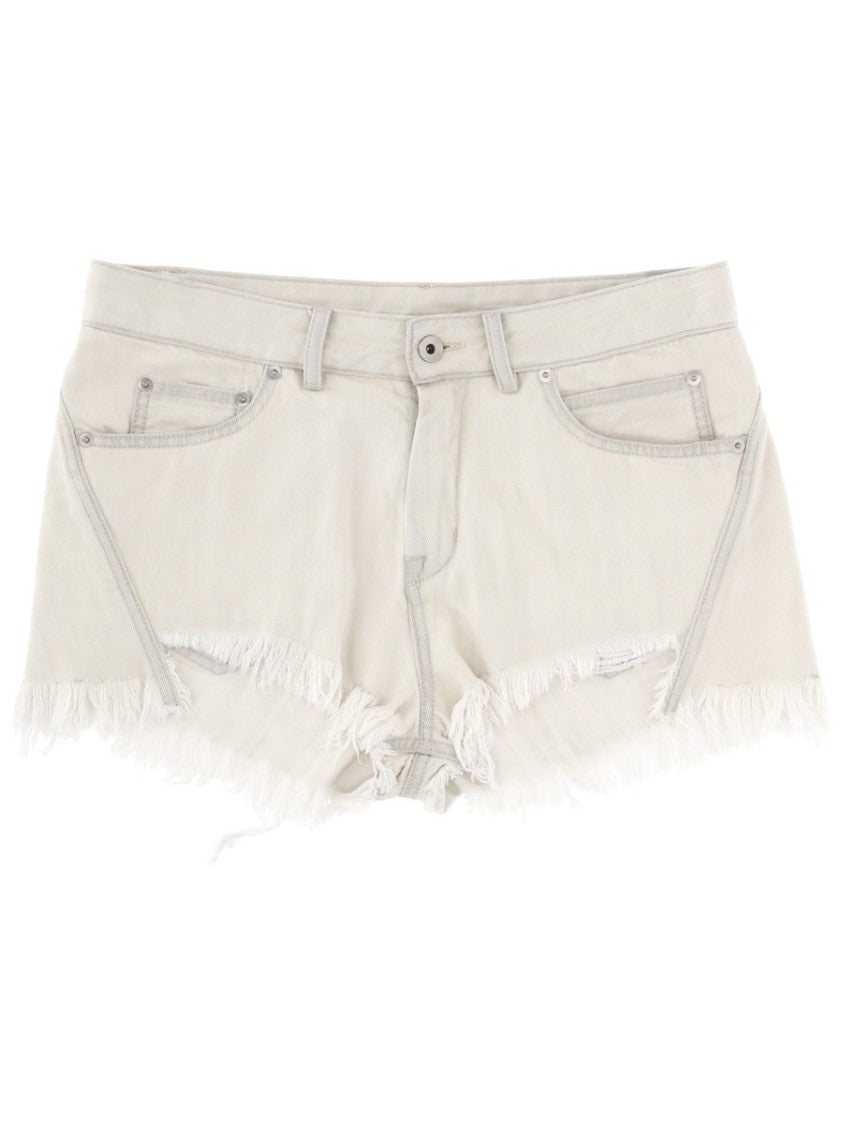 Rick Owens Bias Cutoffs Low-Rise Distressed Shorts
