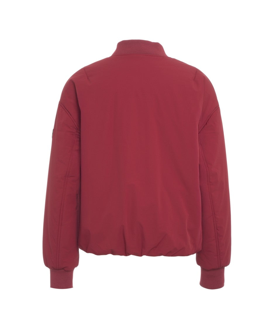 Alpha Tauri Classic Bomber Jacket With Two-Way Zip And Ribbed Details