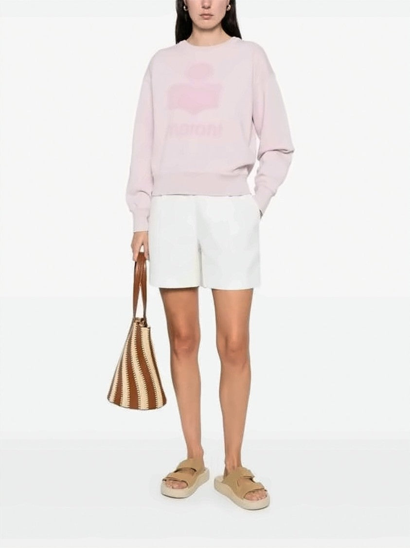 Isabel Marant Pastel Pink Long-Sleeve Sweatshirt With Subtle Logo