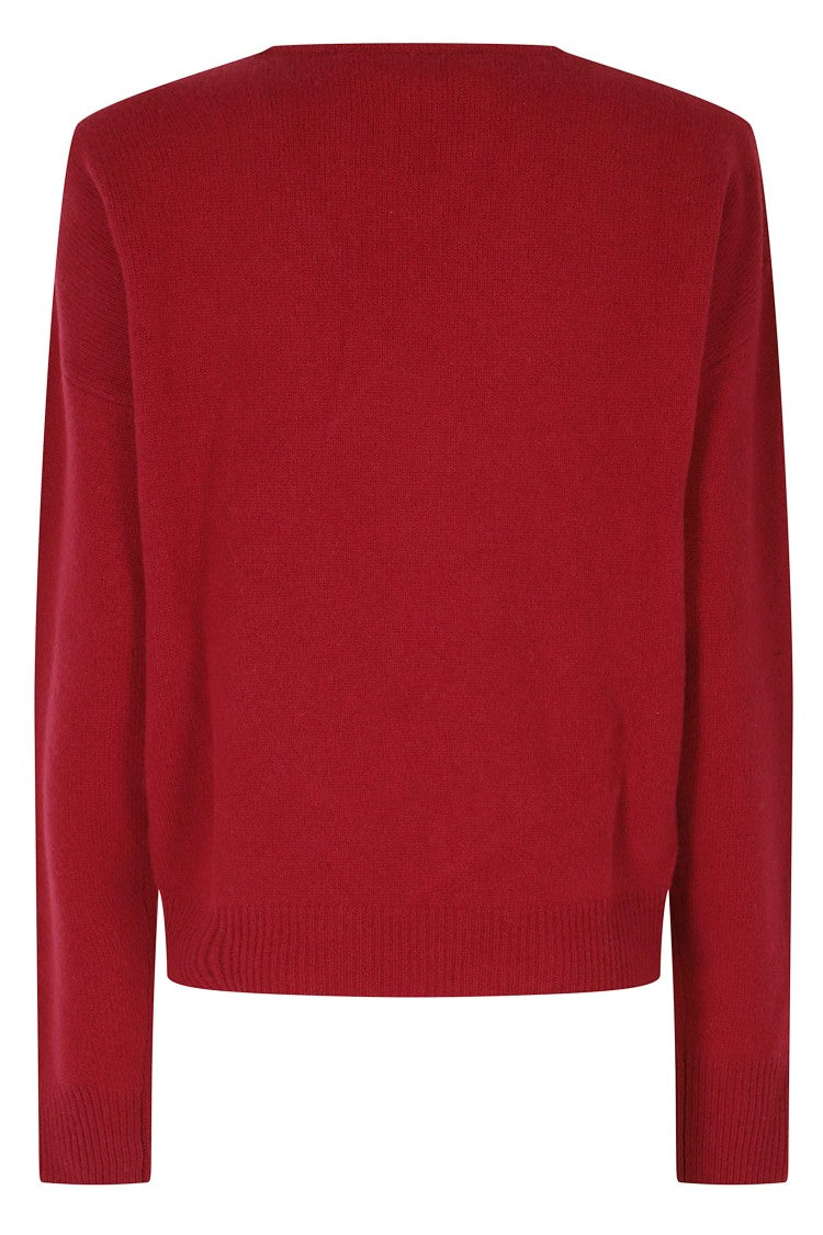 Federica Tosi Ruby Cross-Over V-Neck Wool-Blend Sweater