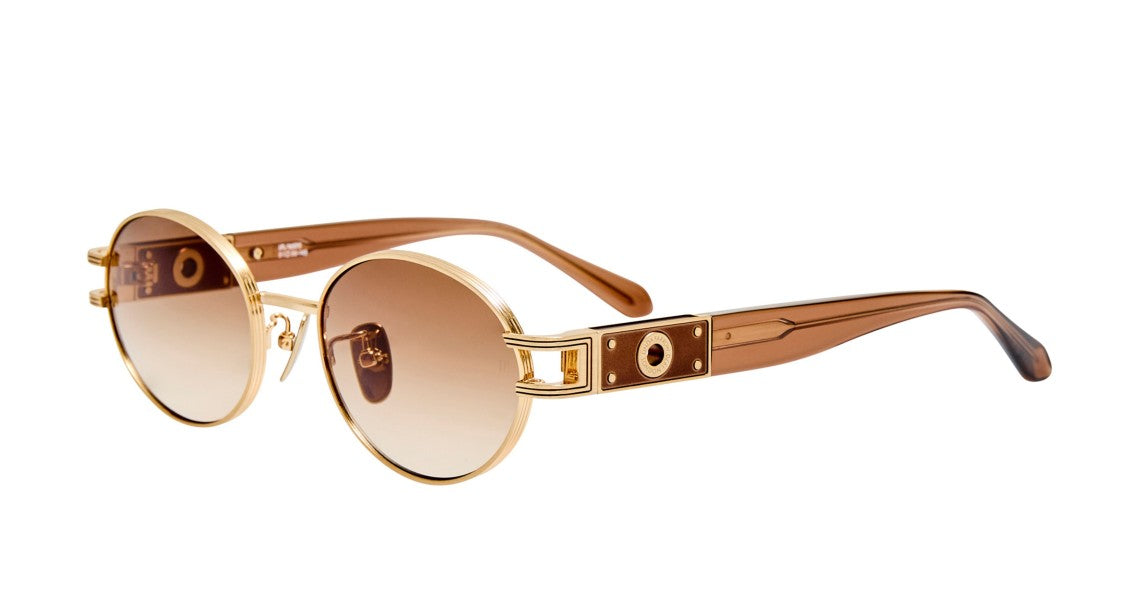Linda Farrow Lfl Round Gradient Brown Lens Sunglasses