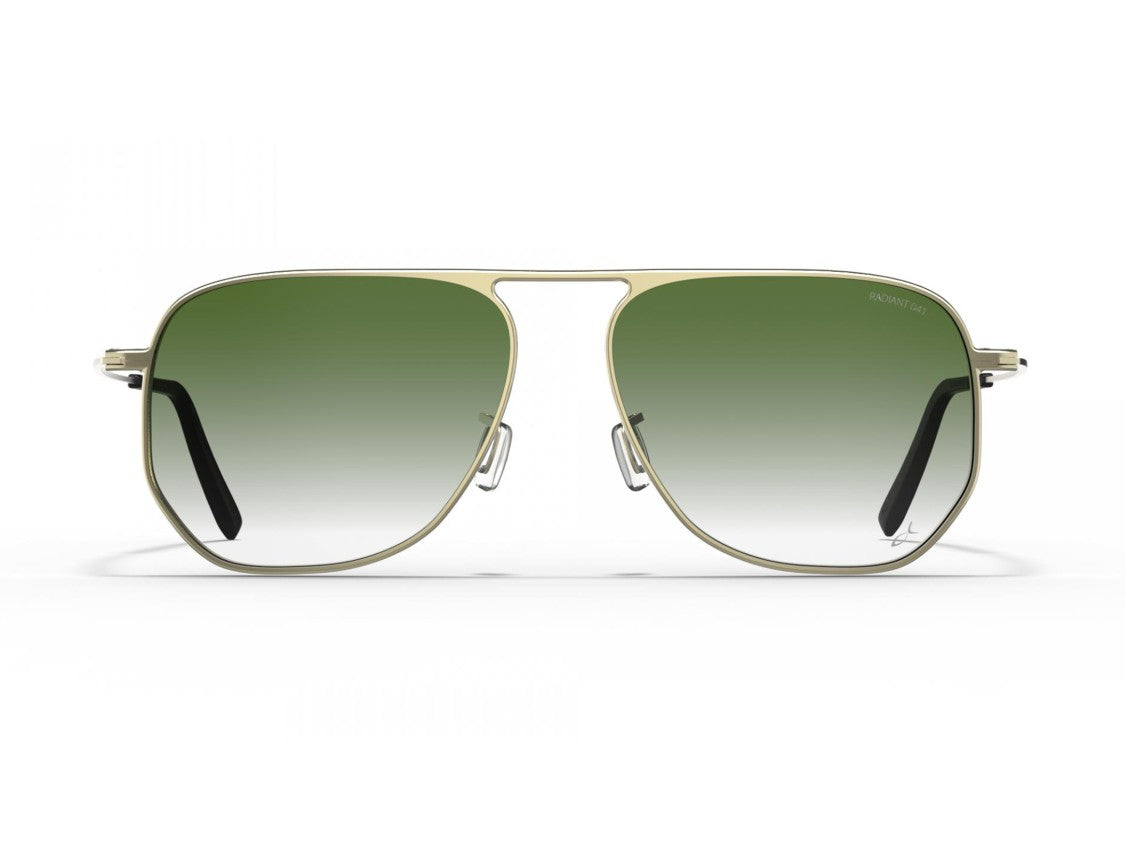 Blackfin Green Montecito Aviator Beta Titanium Sunglasses