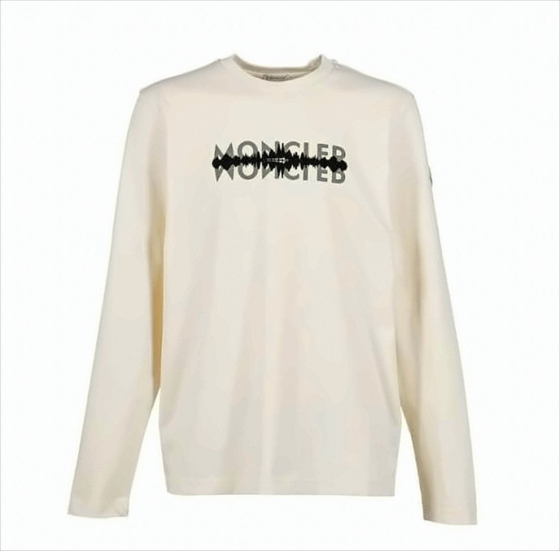 Moncler Long-Sleeve Tee With Distinctive Graphic Print