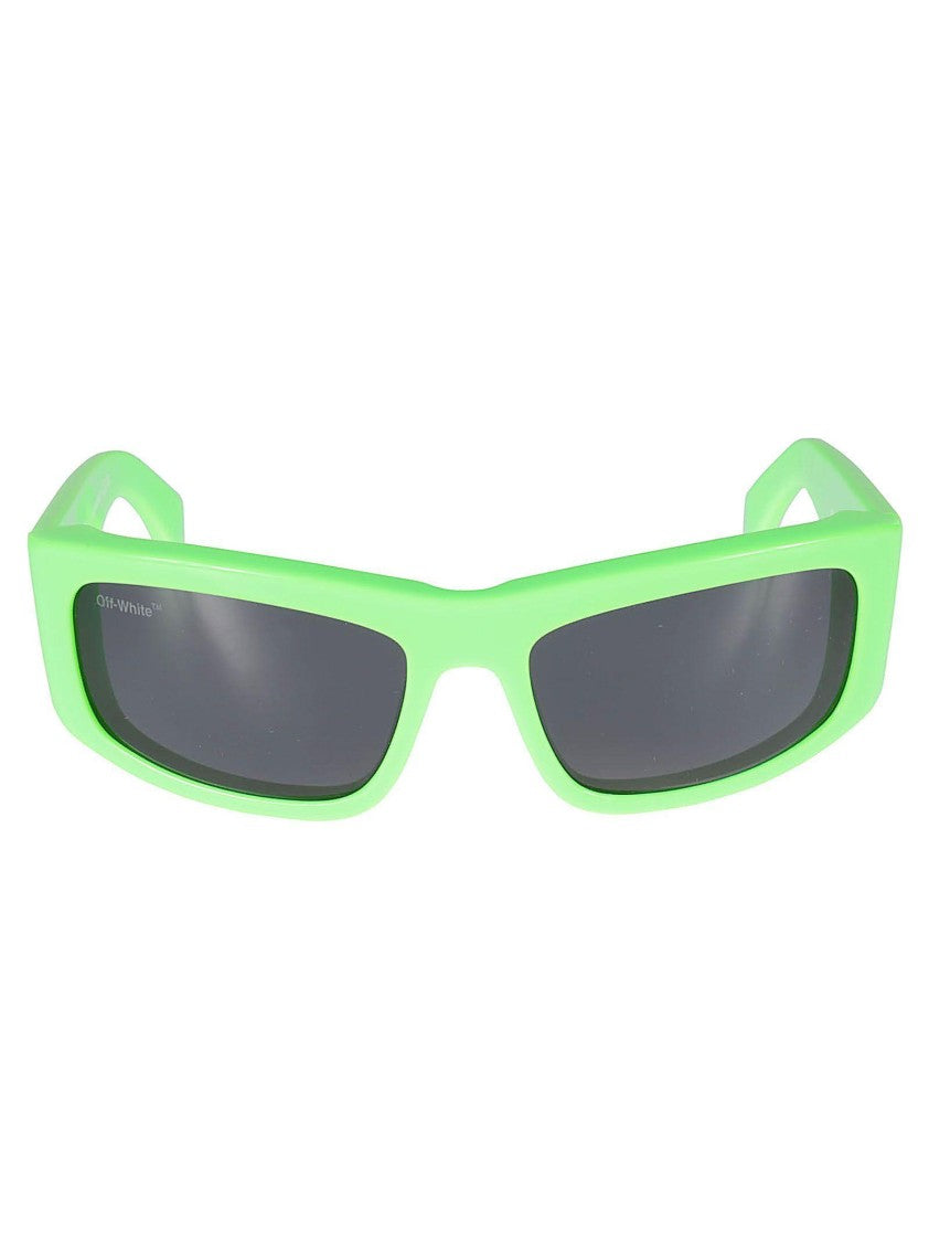 Off-White Oeri044 Joseph Rectangular Neon Green Acetate Sunglasses