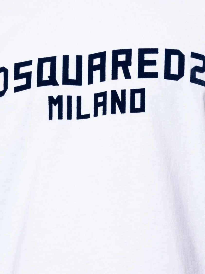 Dsquared2 Cool Fit White Navy Logo T-Shirt