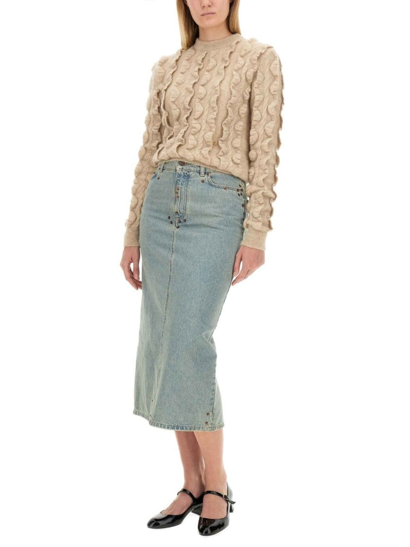 Moschino Textured Wool Blend Sweater