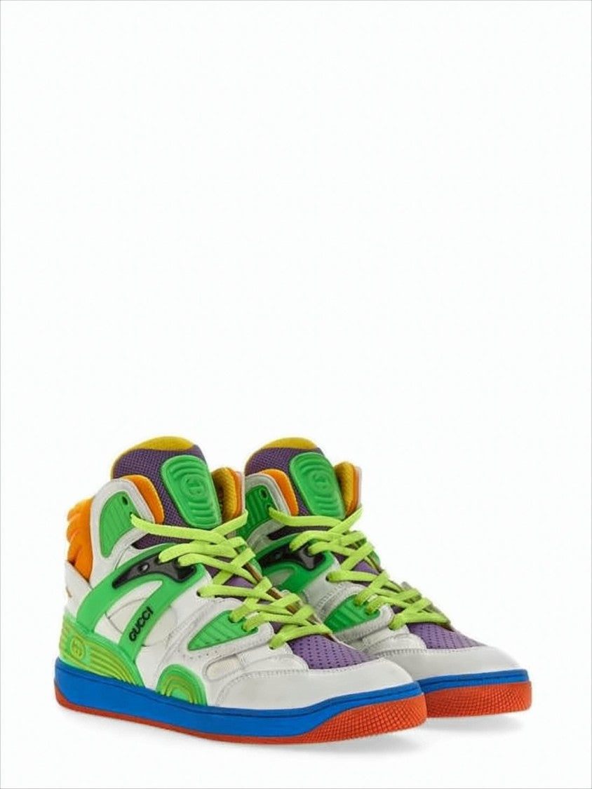 Gucci High-Top Sneakers In Vivid Multi-Color Design