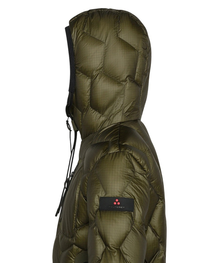 Peuterey Geometric Pattern Heat-Sealed Zipper Down Jacket