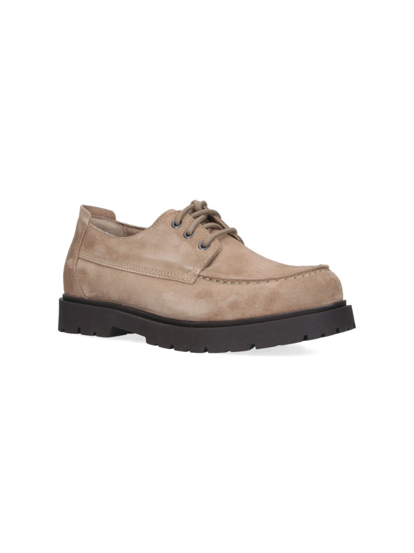 Birkenstock "Highwood Moc Lace Low" Derby Shoes – Taupe