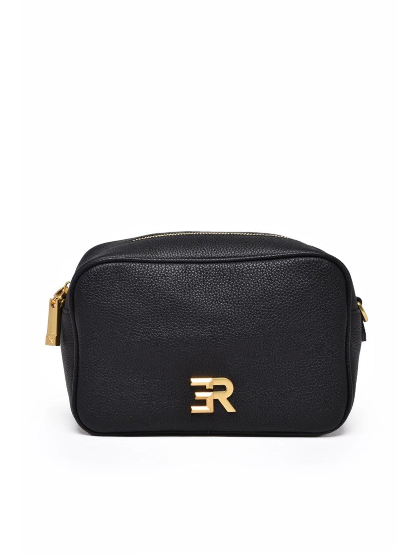 Ermanno Firenze Amelia Leather Shoulder Bag With Structured Silhouette And Gold-Tone Hardware