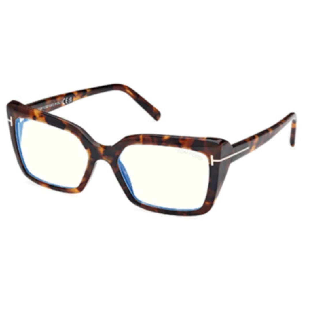 Tom Ford Ft5991-B Oversized Square Tortoiseshell Acetate Eyeglasses
