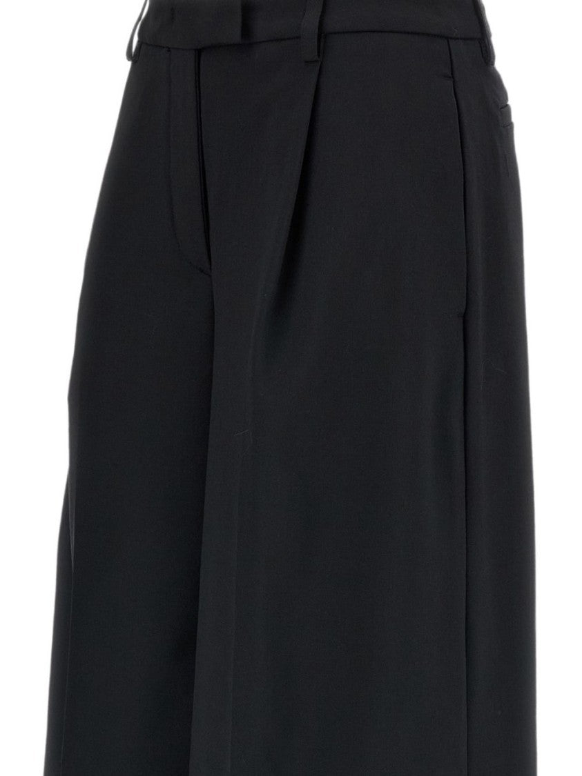 The Latest Wide-Leg Cropped Trousers With High Waist And Pleated Detailing