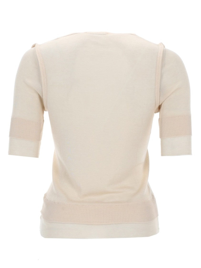 Lemaire Trompe L'oeil Viscose-Silk Round Neck Top