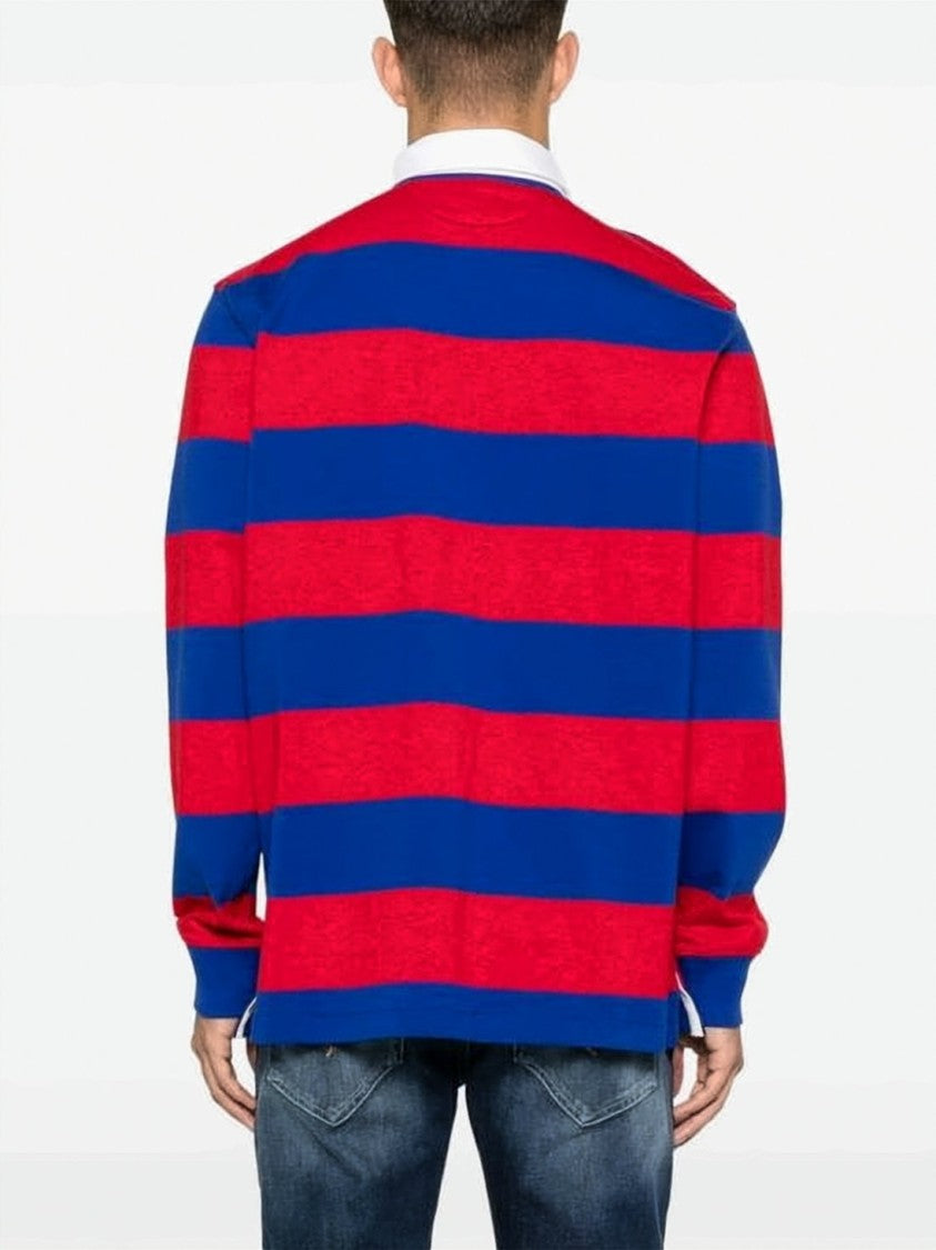 Polo Ralph Lauren Iconic Rugby Shirt With Bold Stripes And Contrast Collar