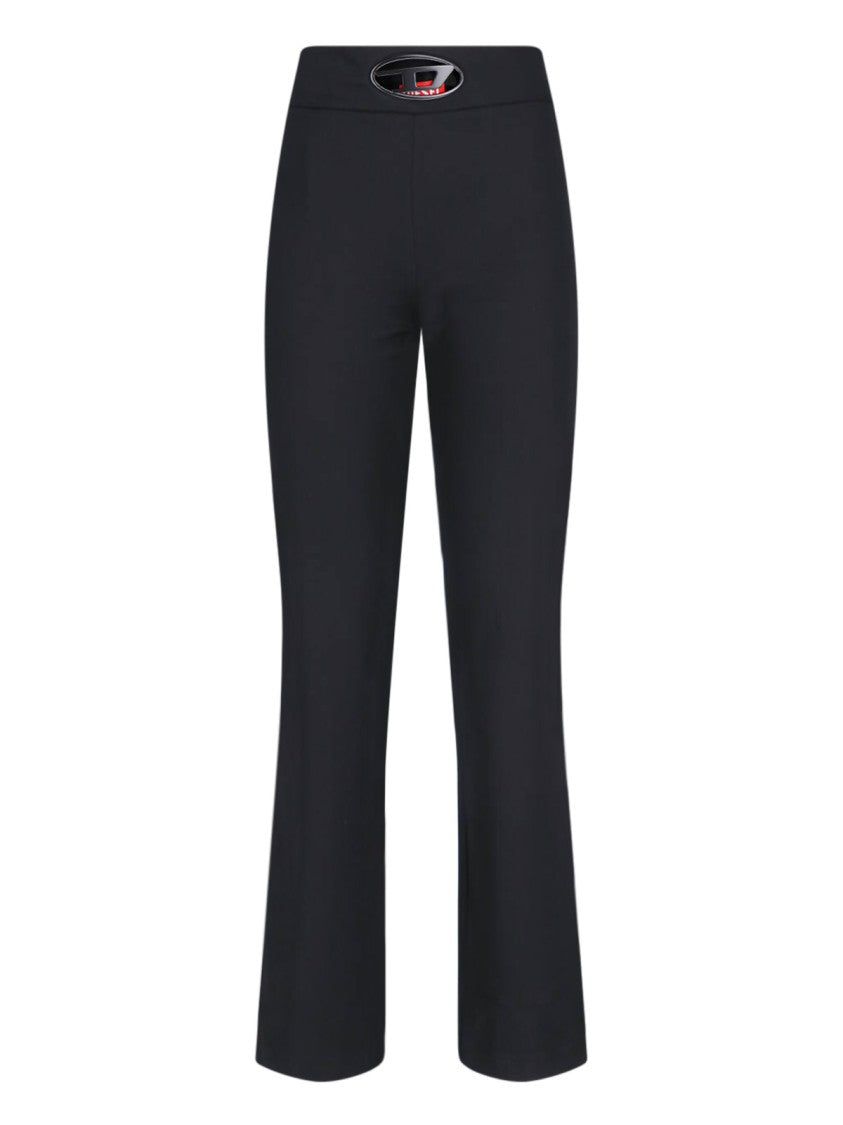 Diesel High-Waisted Bootcut Trousers With Subtle Cut-Out Detail