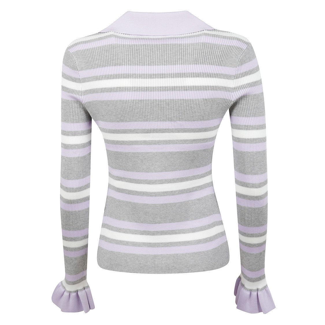 Self-Portrait Pointed Collar Cardigan With Flared Cuffs