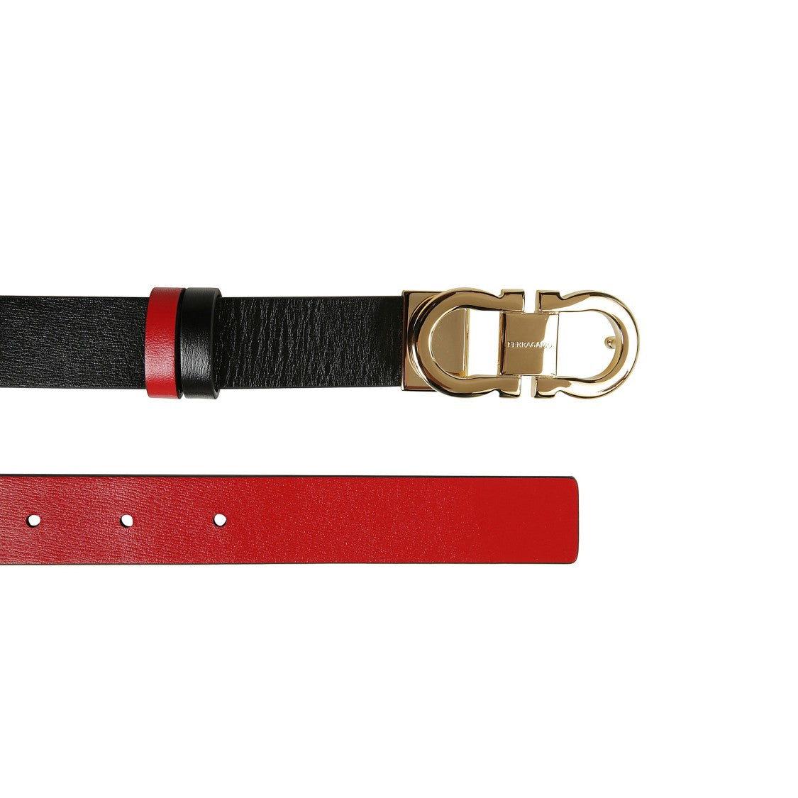 Ferragamo Reversible Leather Belt With Bicolor Design