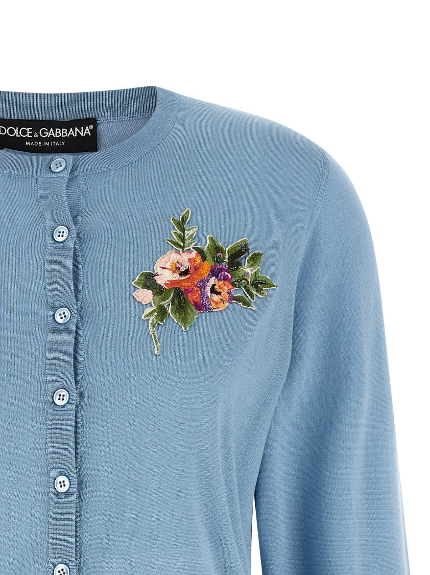 Dolce & Gabbana Floral Embroidery Cardigan