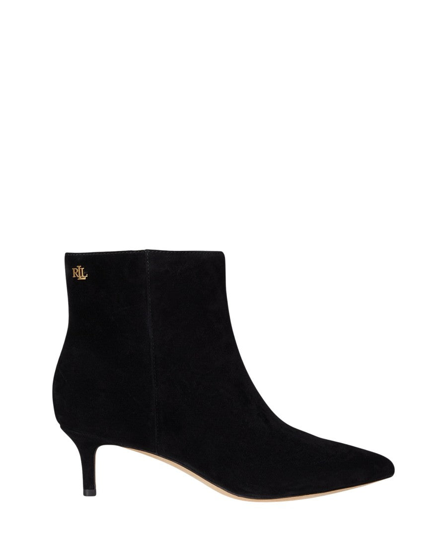 Lauren Ralph Lauren Elegant Ankle Boots In Black Leather