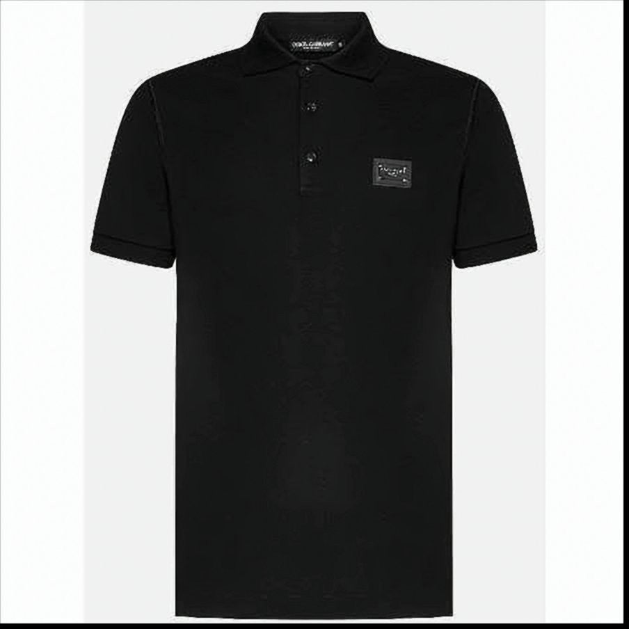 Dolce & Gabbana Collared Black Polo Shirt With Tailored Fit