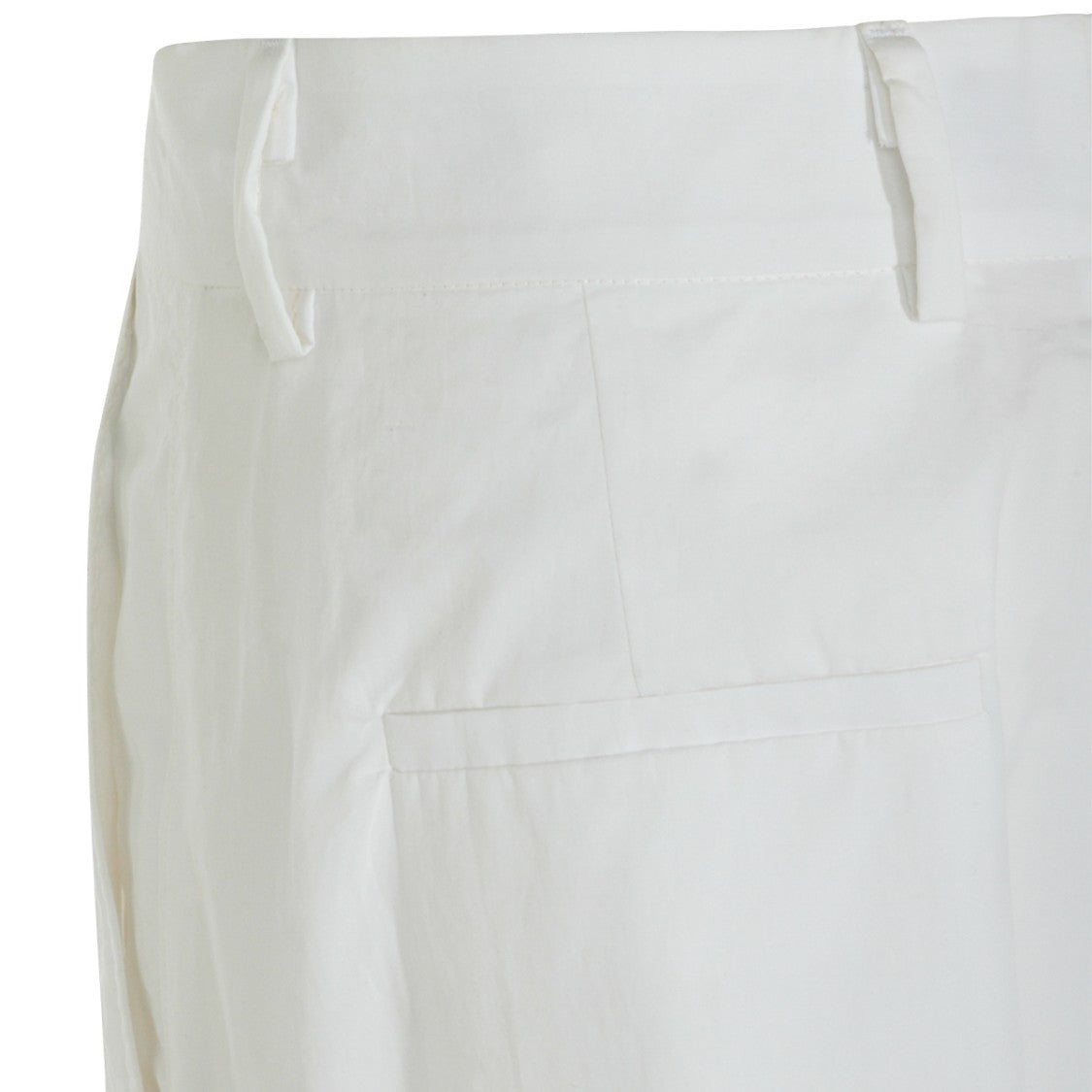 Moorer Wide-Leg Cotton Trousers With Pleated Front And Rear Welt Pockets