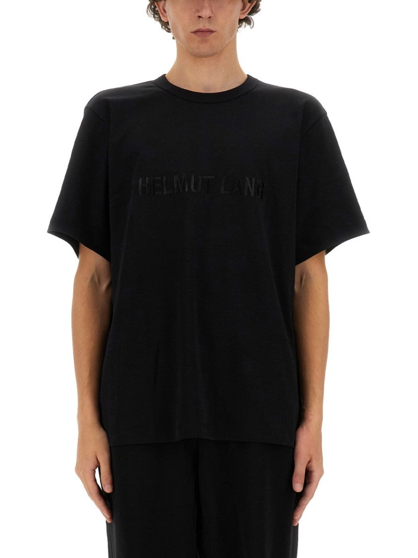Helmut Lang Relaxed Fit Crew Neck T-Shirt With Embossed Logo