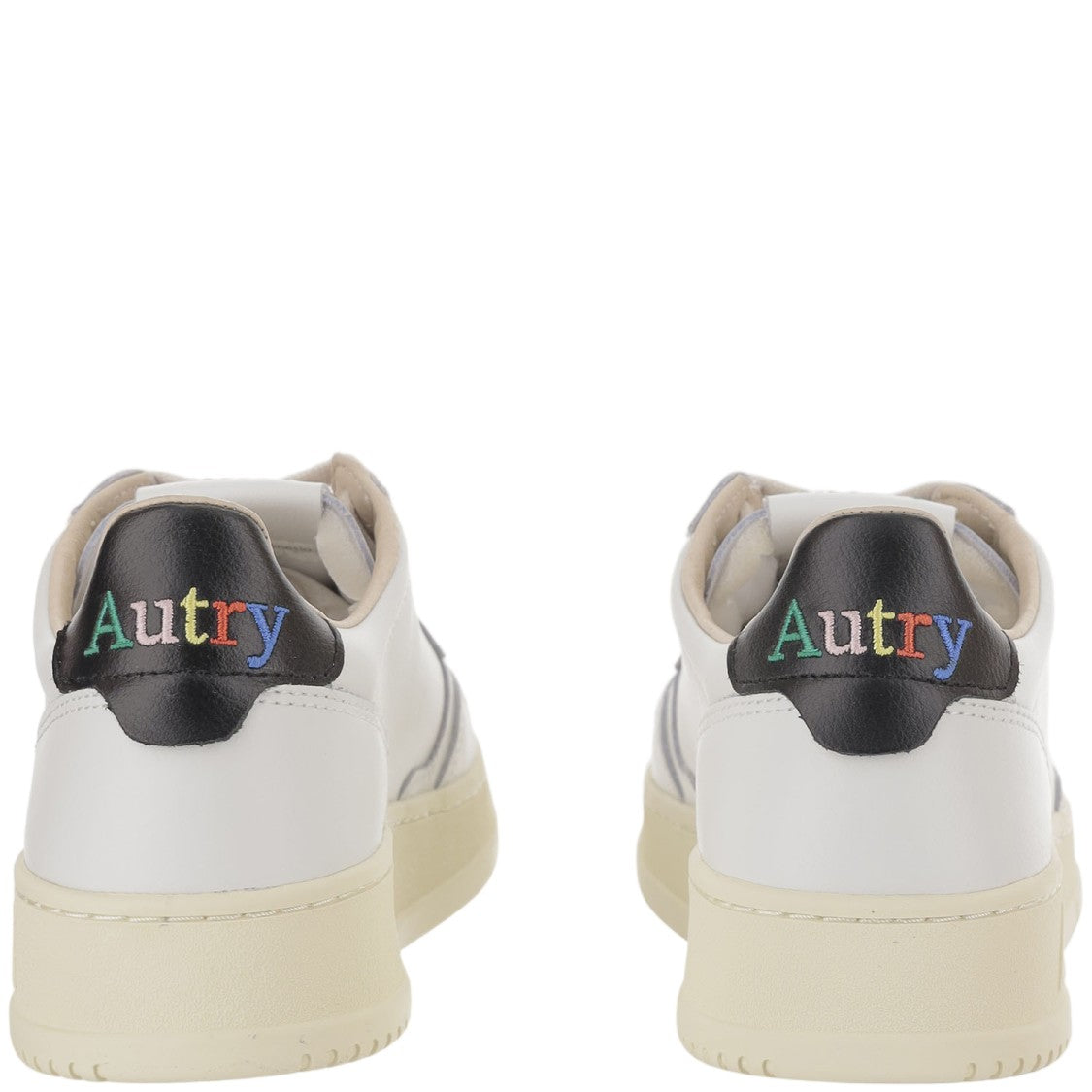 Autry Panel Design Low Leather Sneakers With Logo Accents