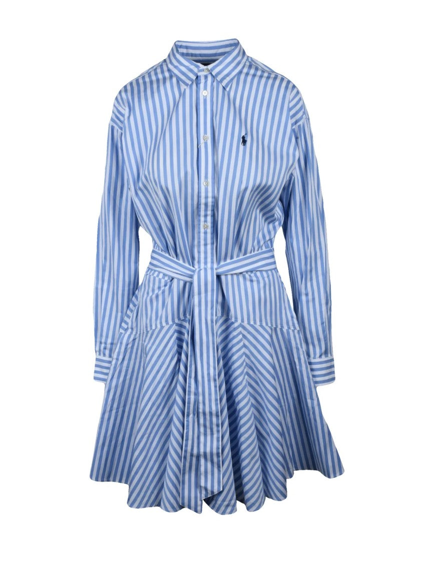 Polo Ralph Lauren Chemise Dress - White/Light Blue
