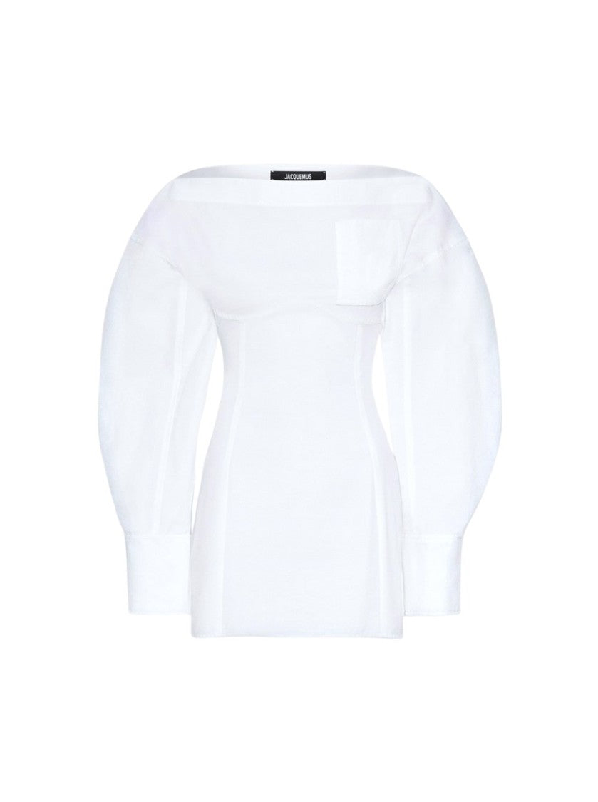 Jacquemus Casaco Shirt Dress White