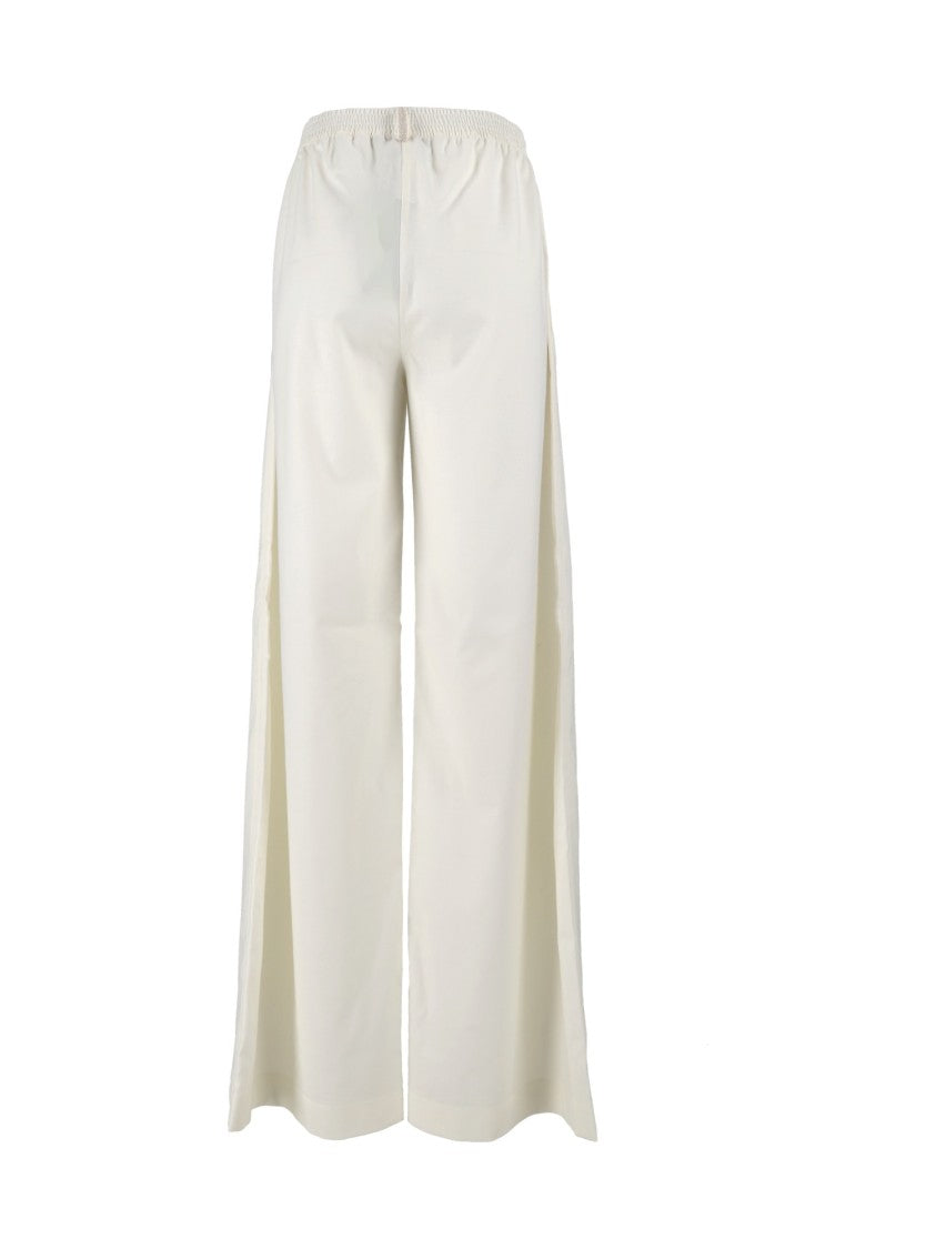 Fabiana Filippi Flannel Elastic Waist Wide-Leg Trousers