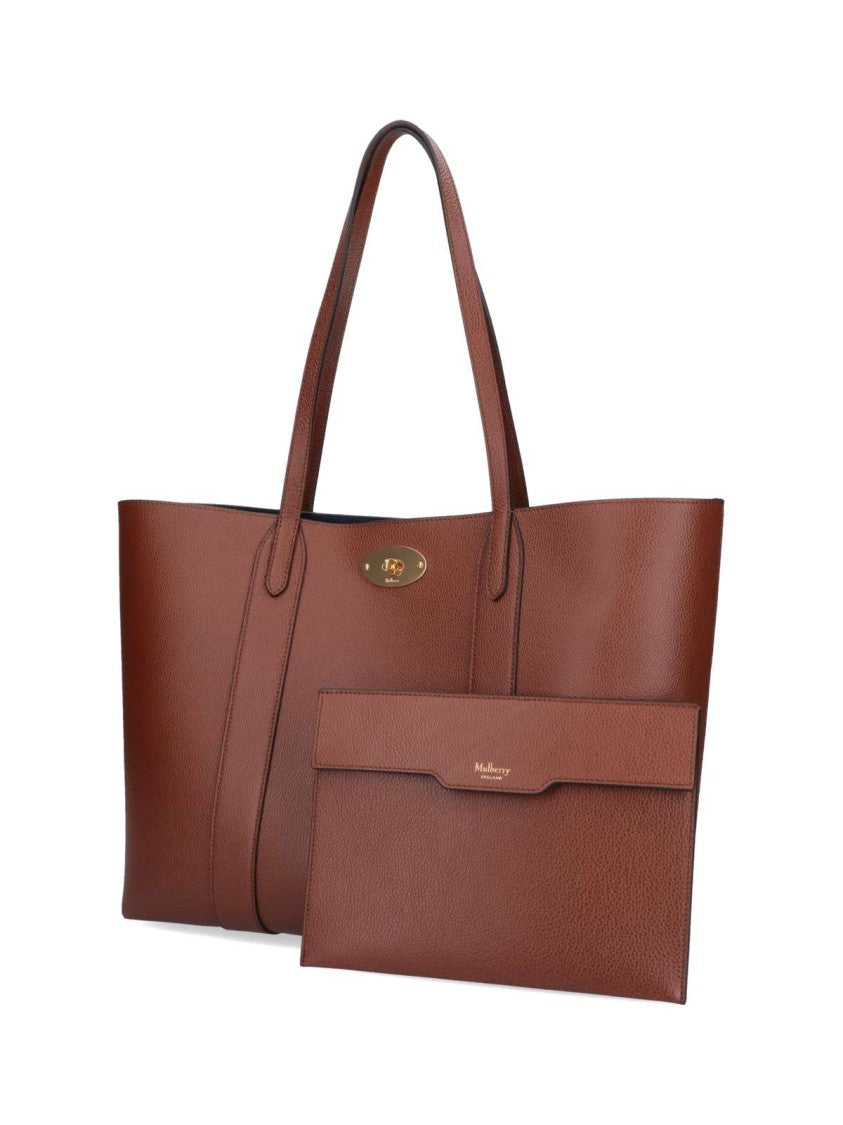 Mulberry Brown Bayswater Grain Leather Tote Bag