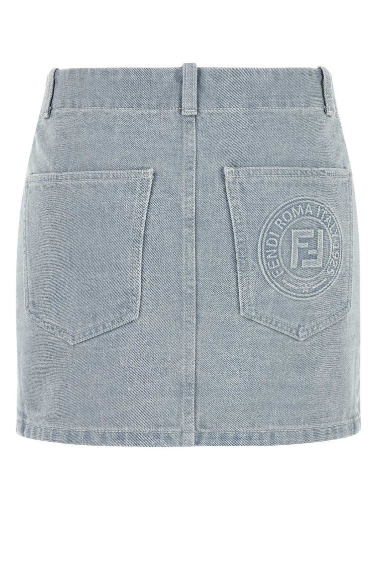Fendi Denim Mini Skirt
