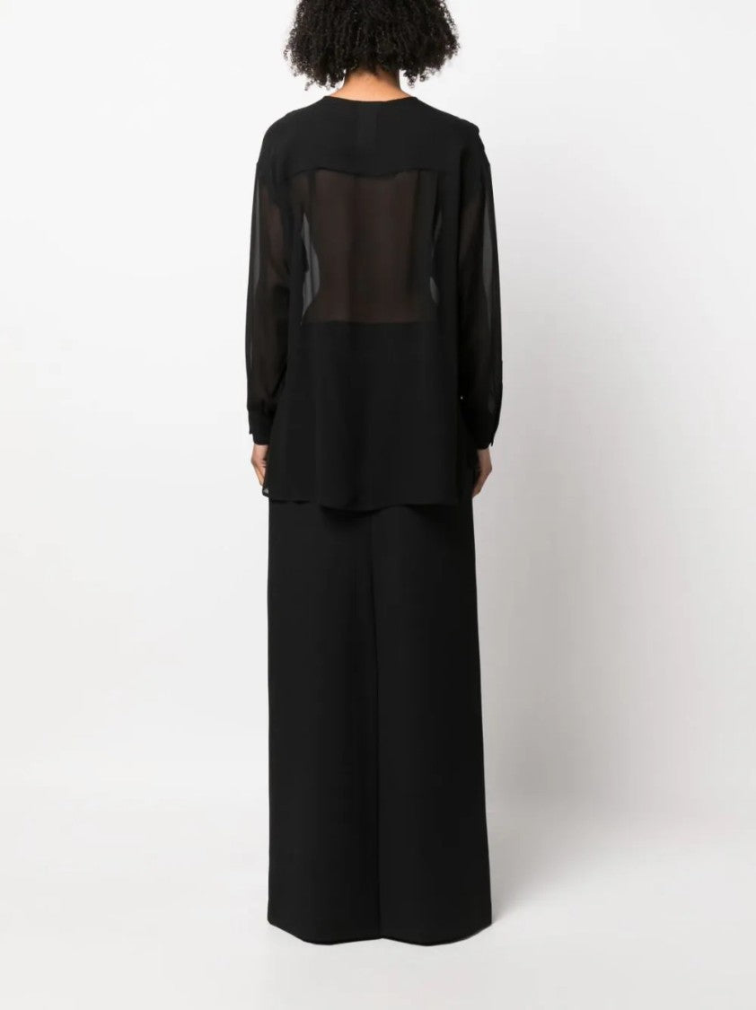 Fabiana Filippi Sheer Black Blouse