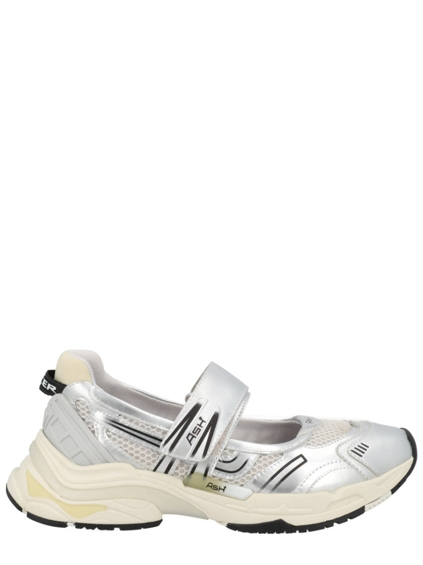 Ash Rolls Polyurethane Metallic Silver Sneakers