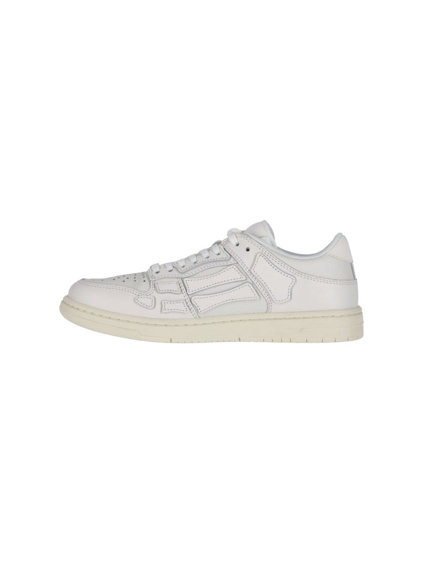 Amiri Skel White Contrasting Leather Low-Top Sneakers