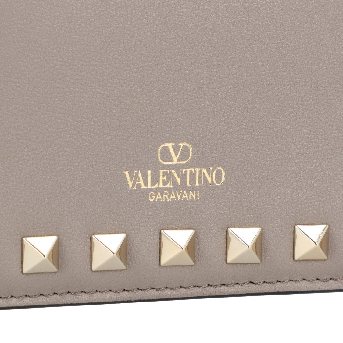 Valentino Small Rockstud Calfskin Wallet
