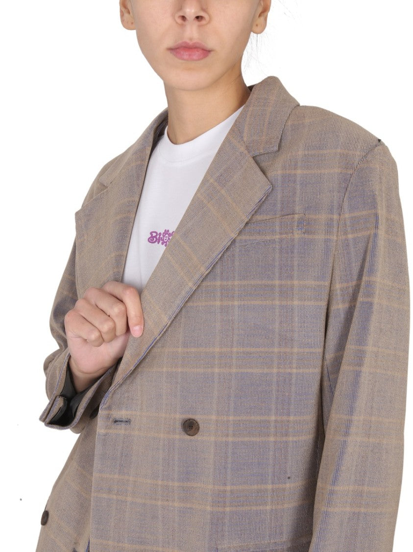 Mcq Double-Breasted Oversized Blazer With Mirror Lapels