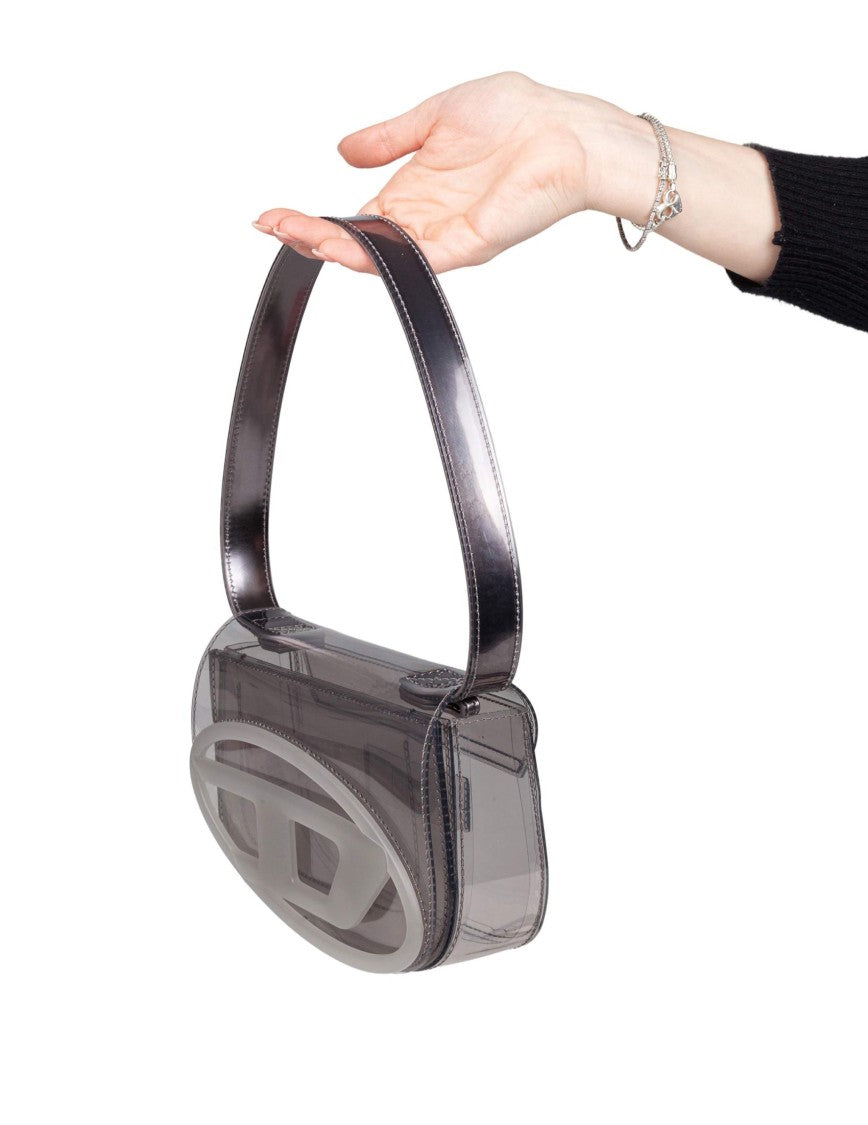 Diesel Grey Jelly-Effect Transparent Body Handbag