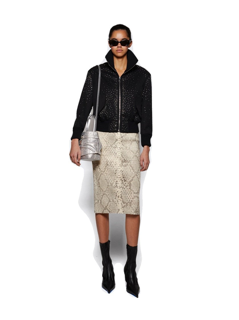 Alexander Wang Low Rise Midi Skirt Black And White
