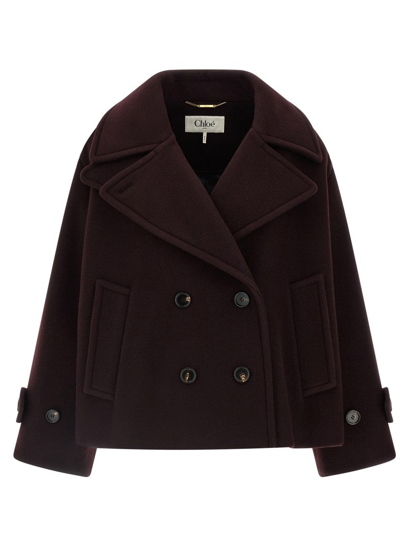 Chloé Double-Breasted Short Coat