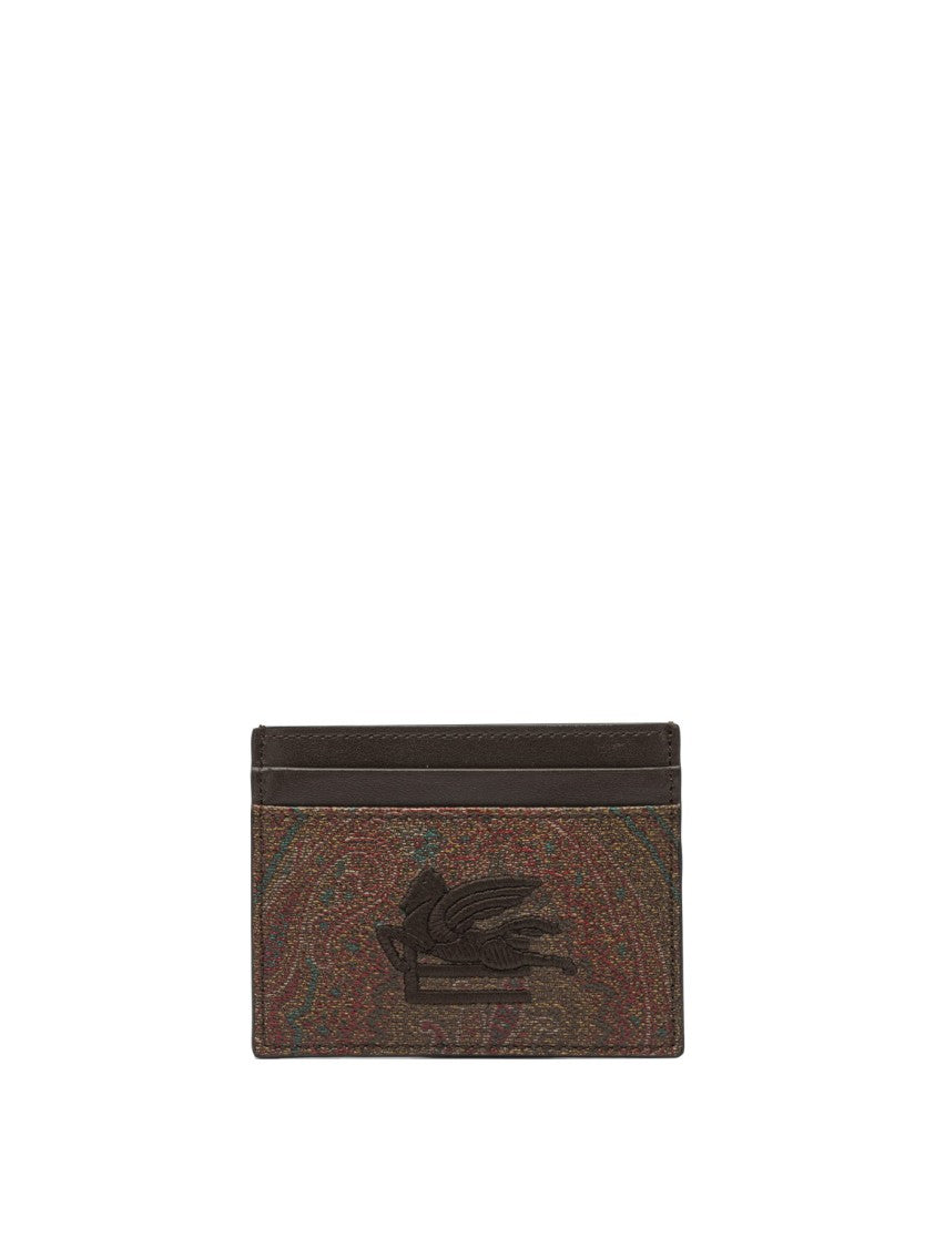 Etro "Arnica" Card Holder With Pegasus