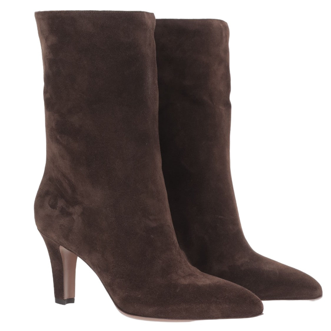 Paris Texas Mid-Calf Suede Leather Boots With Pointed Toe