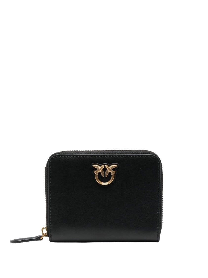 Pinko Black Smooth Zip-Around Wallet