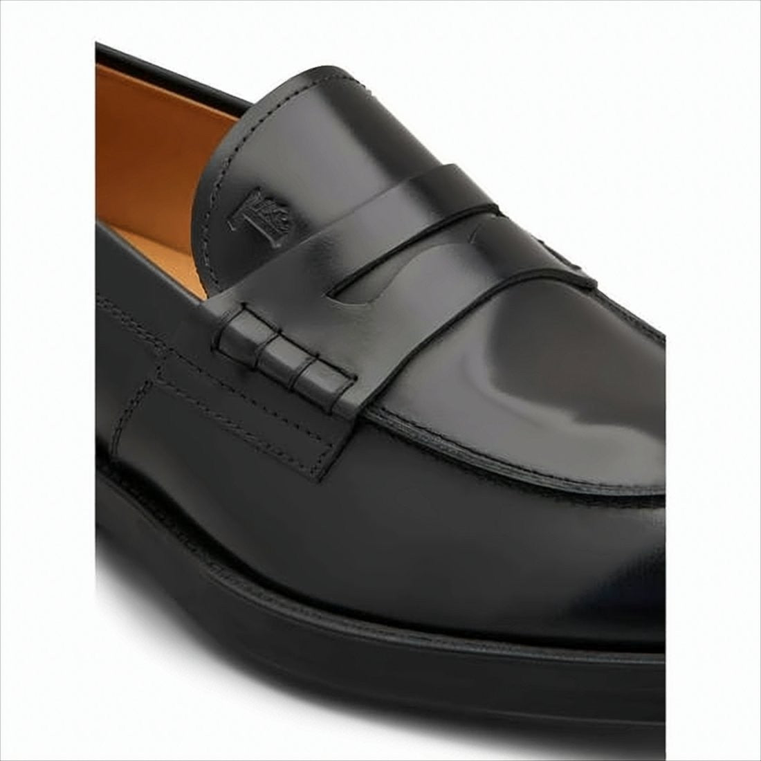 Tod's Classic Black Leather Loafers With Penny Strap
