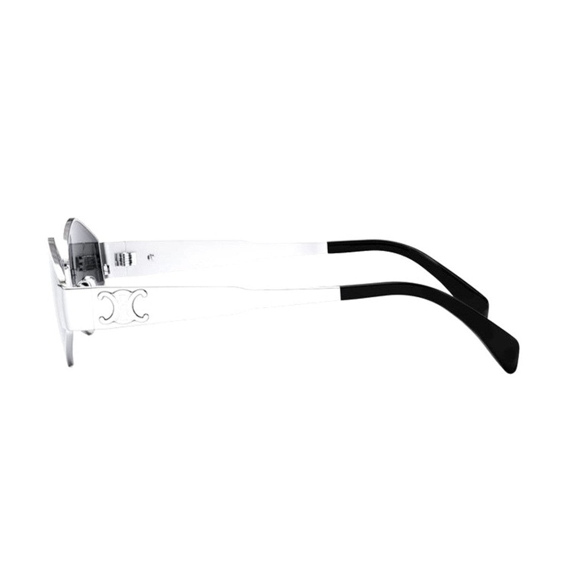 Celine Silver Metal Triomphe Geometric Metal Sunglasses