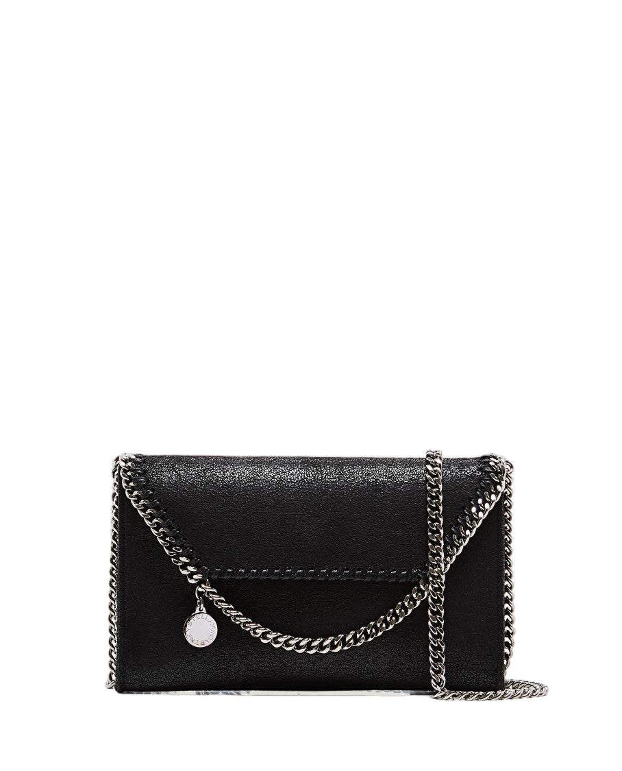 Stella Mccartney Black Falabella Shaggy Deer Vegan Wallet Bag