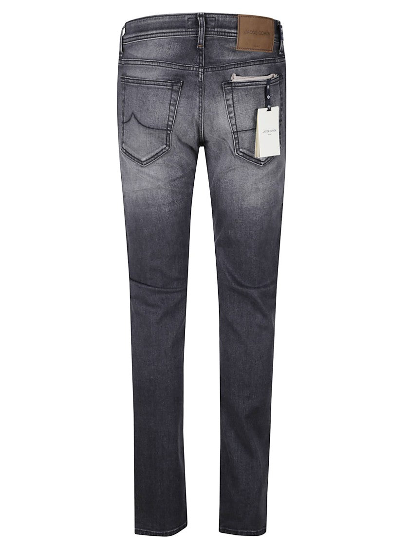 Jacob Cohen Slim Fit Grey Jeans With Vintage Wash