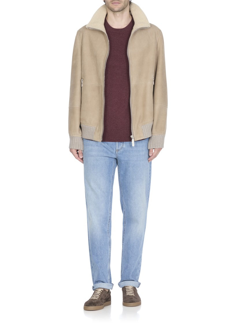 Brunello Cucinelli Brown Suede Leather Sneakers